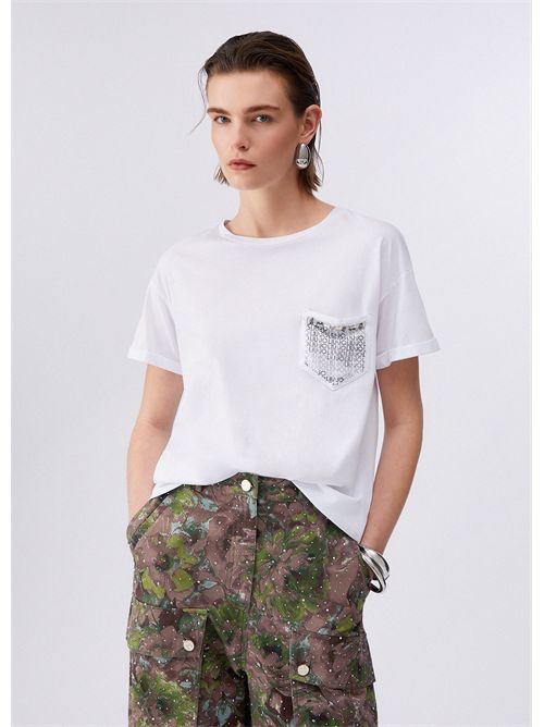 T-shirt woman white LIU JO | WA6372JS923/P9444